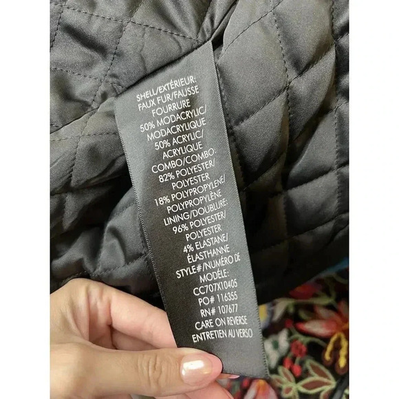 Alice + Olivia Jerri Color Block Faux Fur Coat Jacket Womens Size S Mobwife - Picture 9 of 11